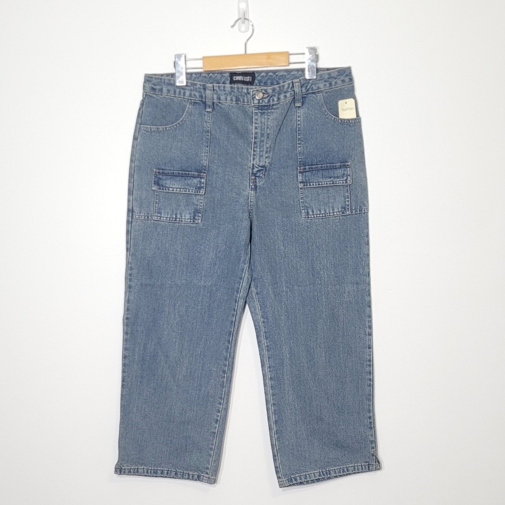 Reitmens NEW Jeans 100% Cotton Pockets Belt Loops Cropped Denim Pants Sz 15 NWT
